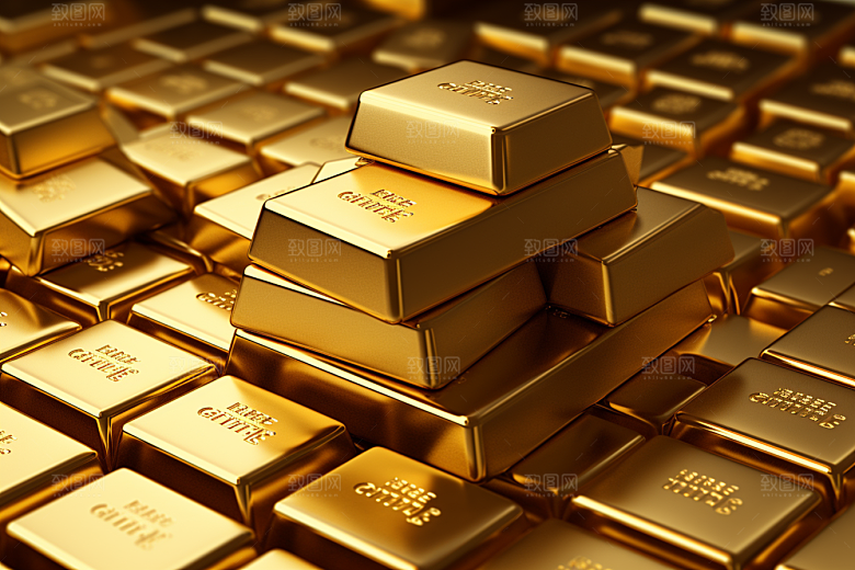 黄金金块奢侈品素材