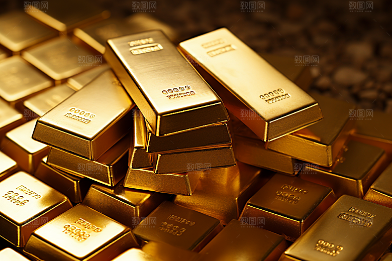 黄金金子财富素材
