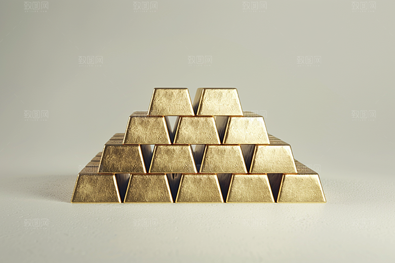 黄金金子金块素材