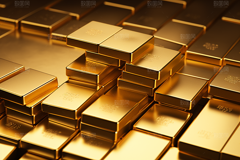 黄金金块贵金属素材