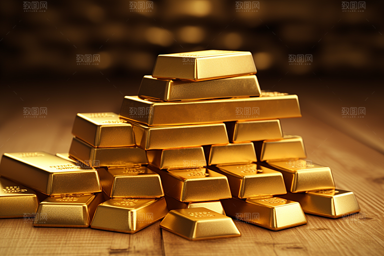 黄金金块金子素材
