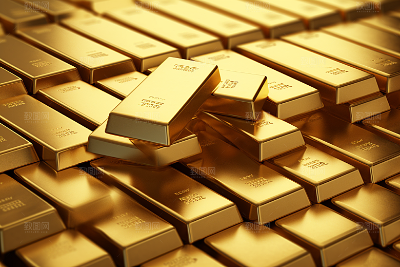 黄金贵金属金砖素材
