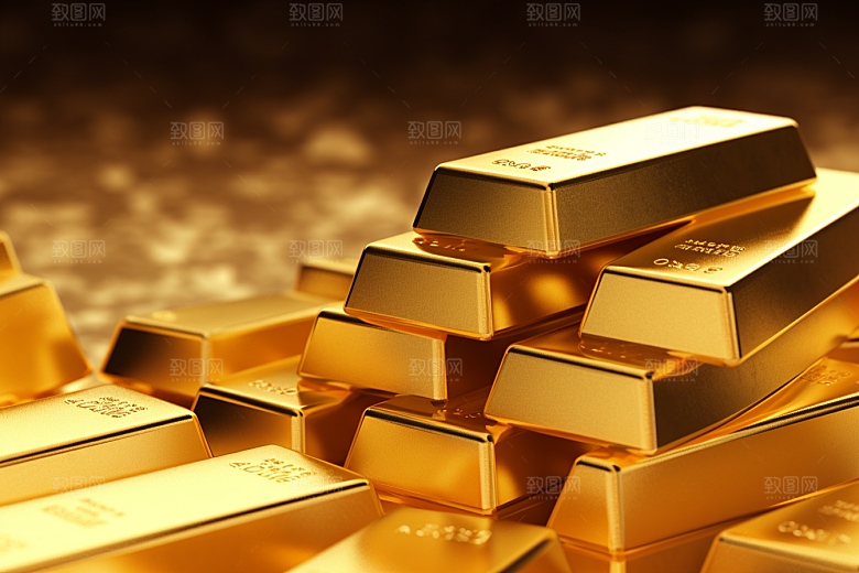 黄金金块贵金属素材