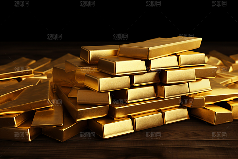 黄金金子金块素材