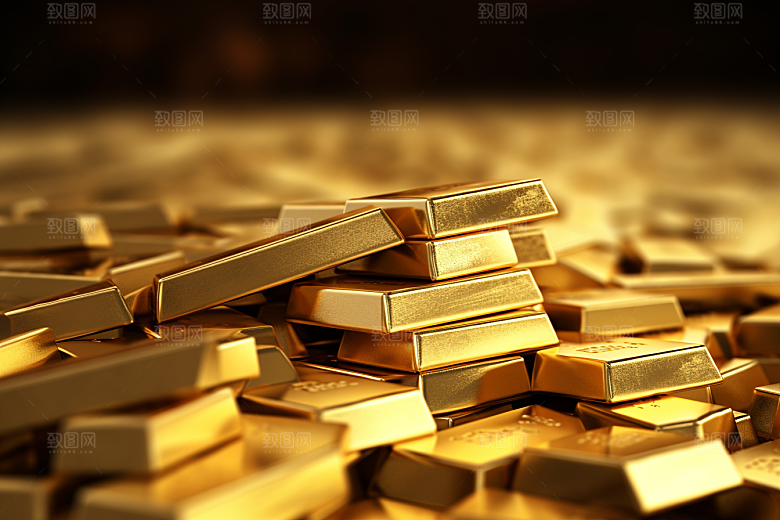 黄金富贵金块素材