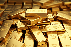 黄金金块贵金属素材
