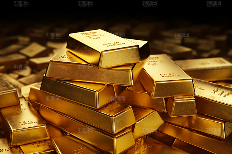 黄金奢侈品金砖素材