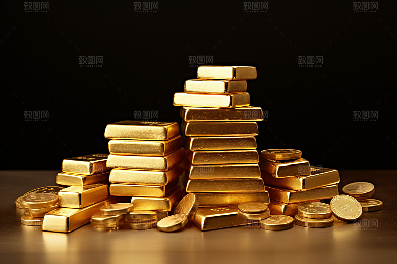 黄金财富奢侈品素材