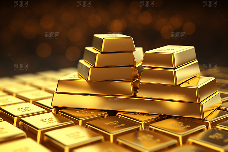 黄金金块奢侈品素材