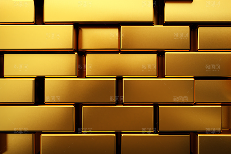 黄金贵金属金块素材