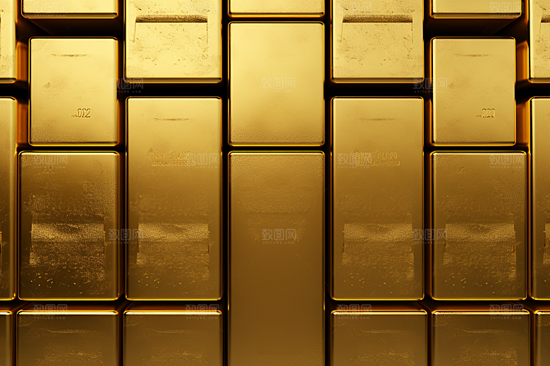 黄金金块贵金属素材