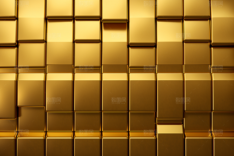 黄金投资金砖素材