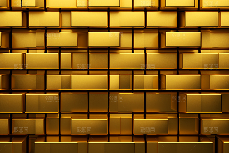 黄金金子金块素材