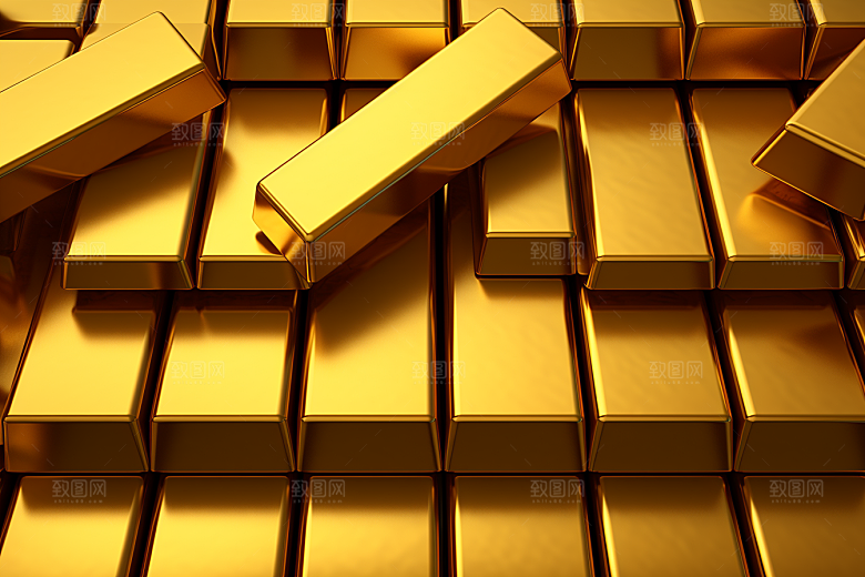 黄金金块金砖素材