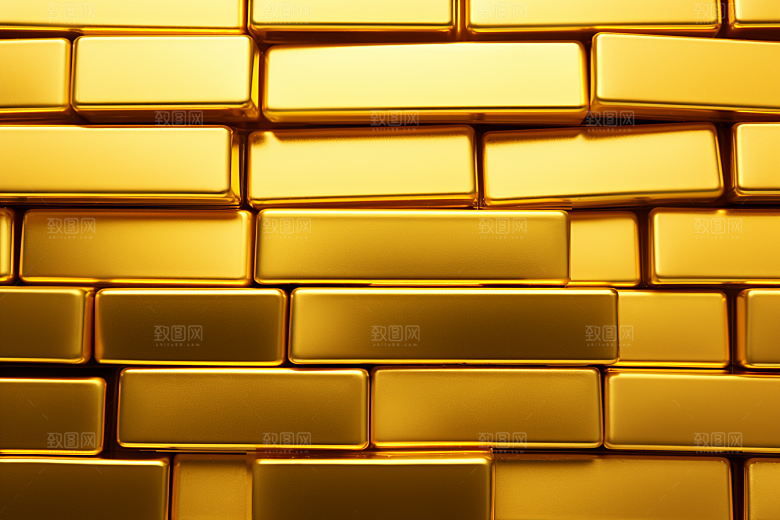 黄金投资金块素材
