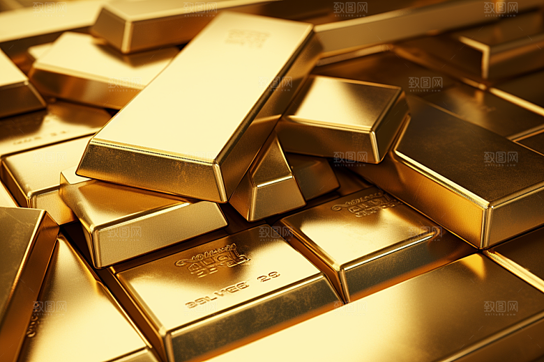 黄金金砖金块素材
