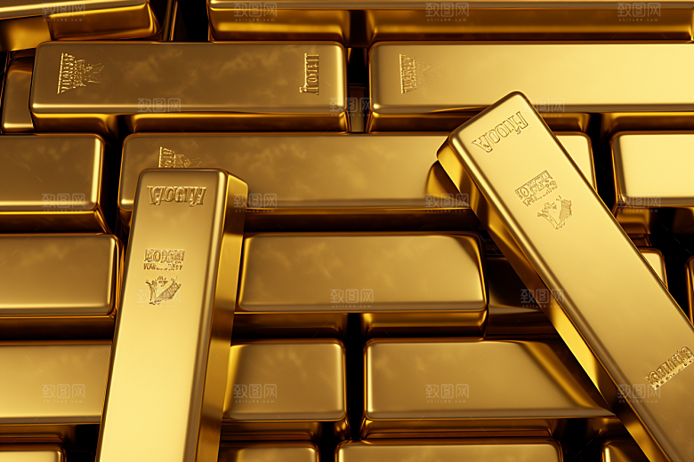黄金金块金子素材