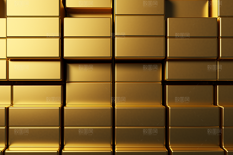 黄金财富金块素材