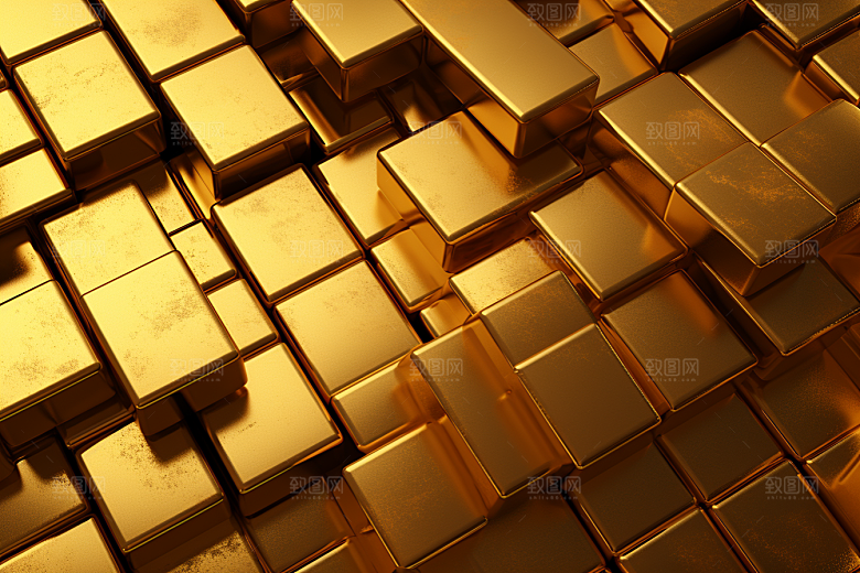 黄金贵金属金子素材