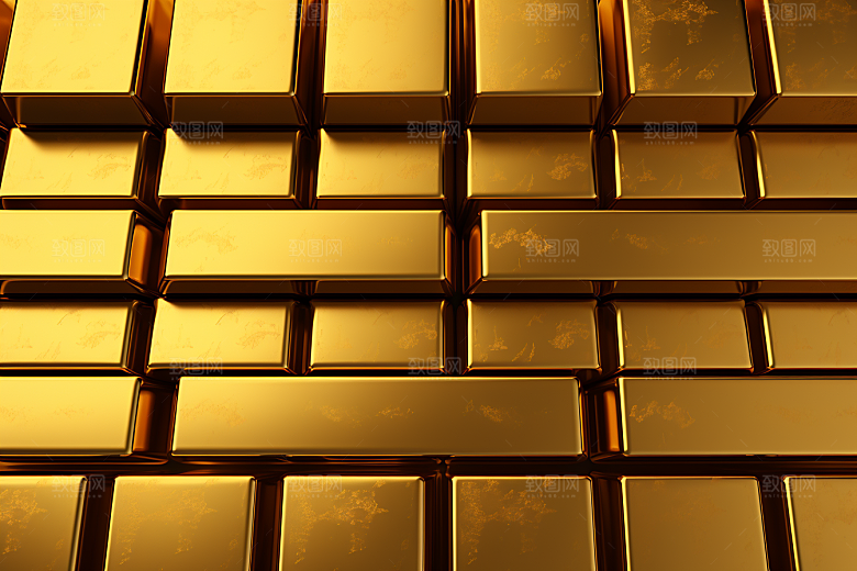 黄金金砖金子素材