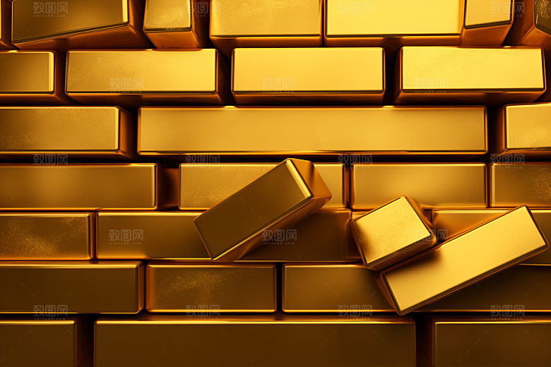 黄金金砖奢侈品素材