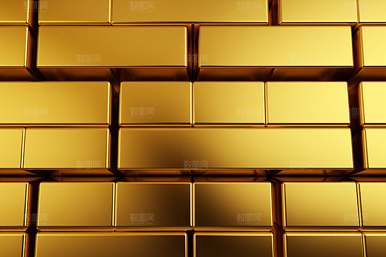 黄金投资金砖素材