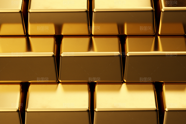 黄金金砖富贵素材
