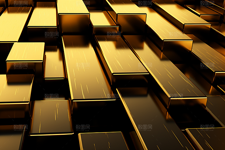 黄金金砖奢侈品素材