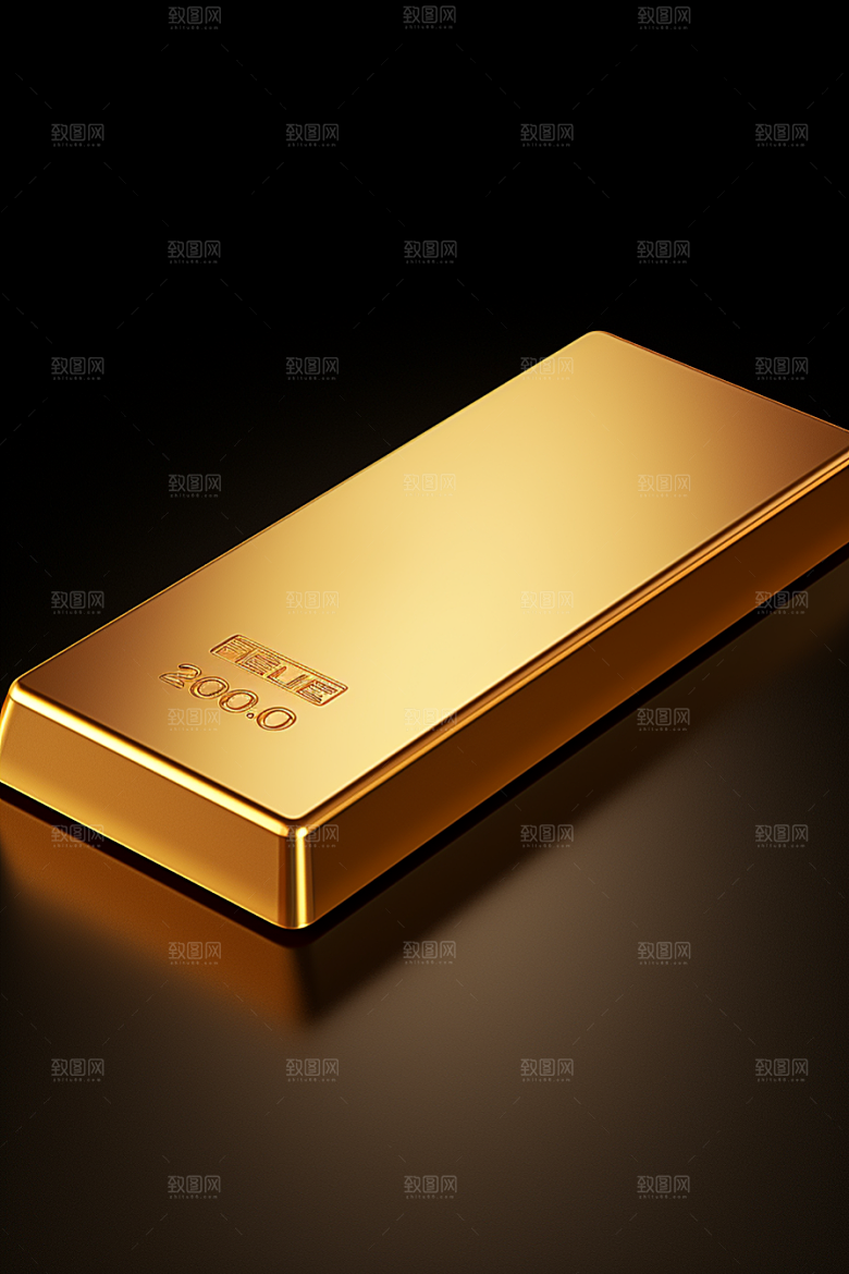 黄金金砖财富素材