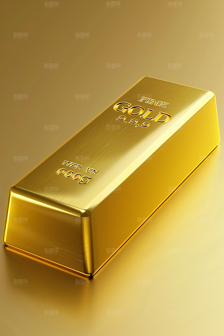 黄金贵金属金块素材