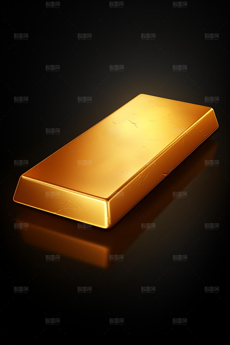 黄金理财产品金块素材