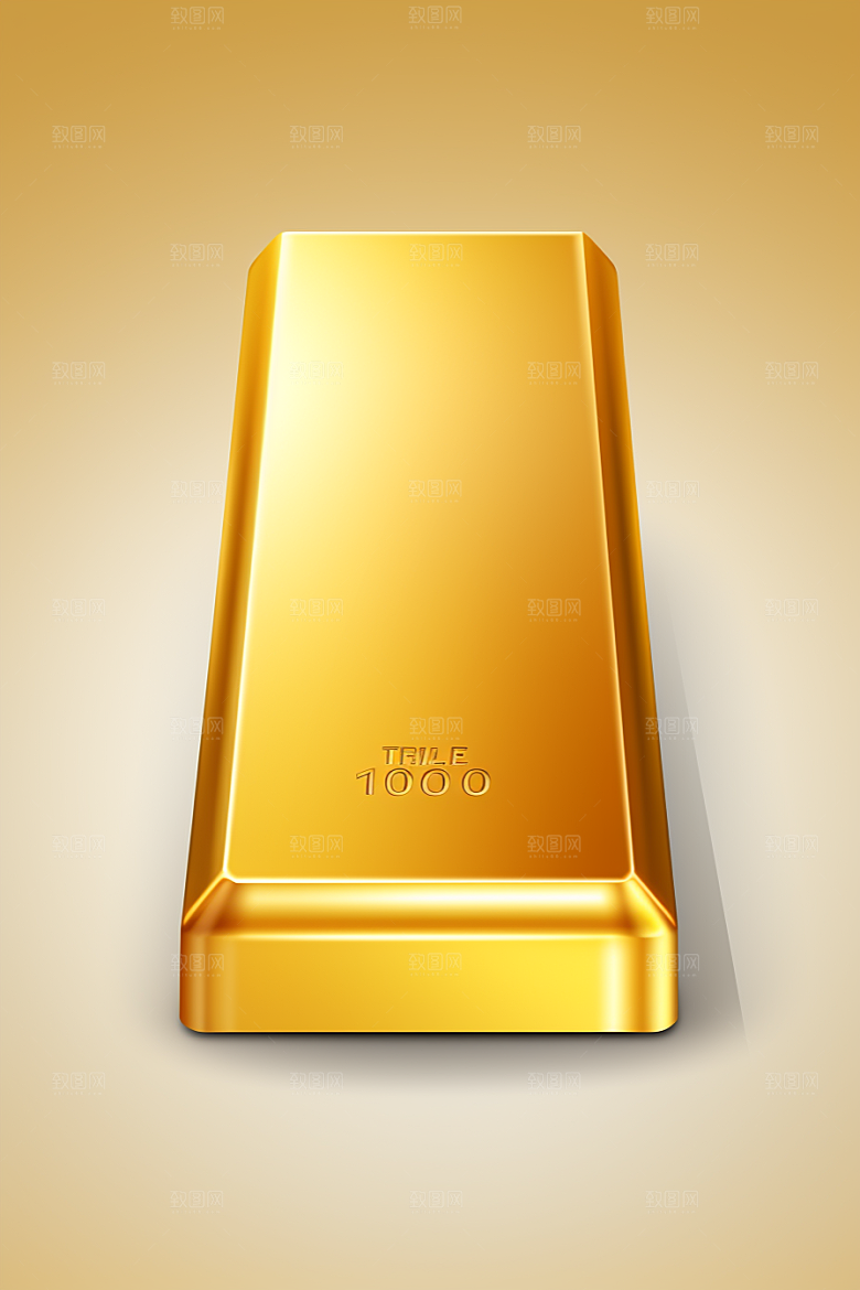 黄金金砖理财产品素材
