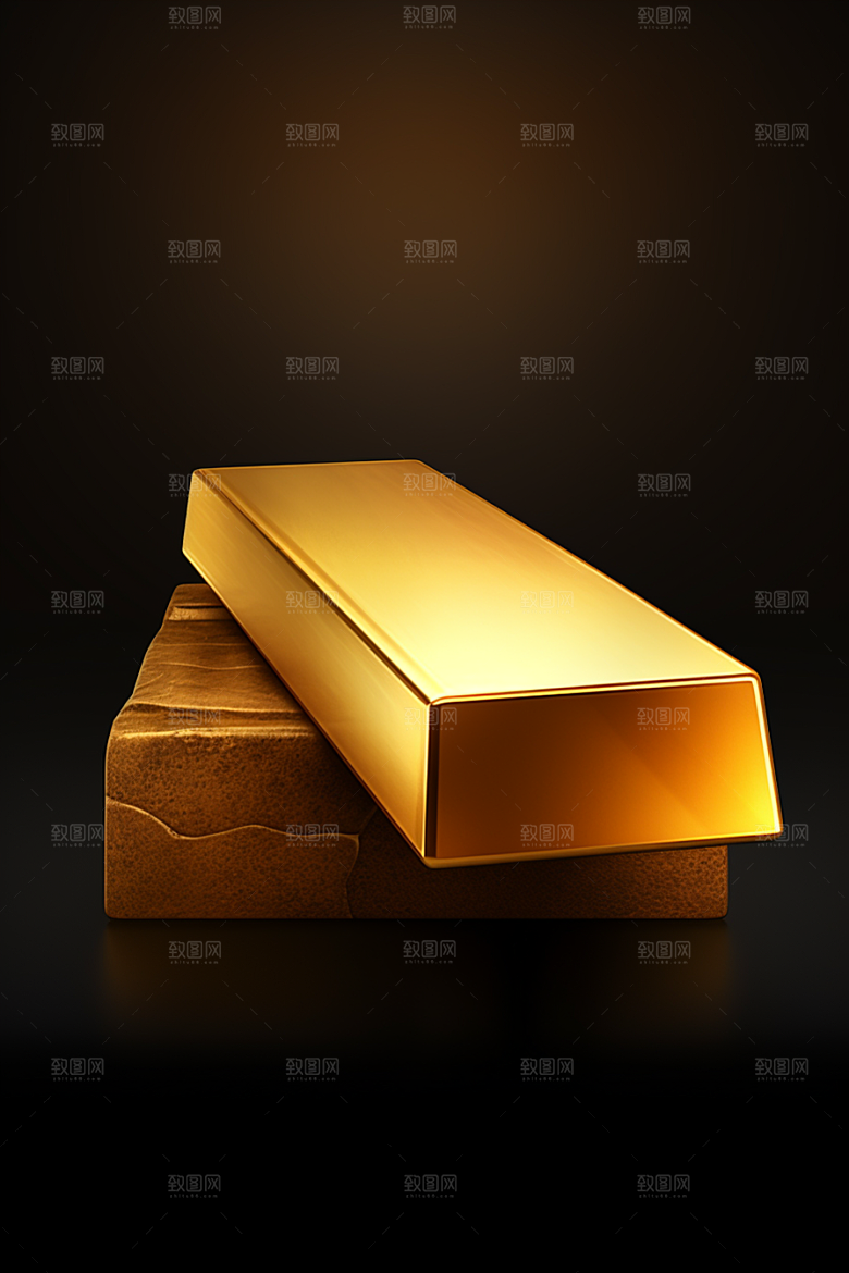 黄金金砖富贵素材