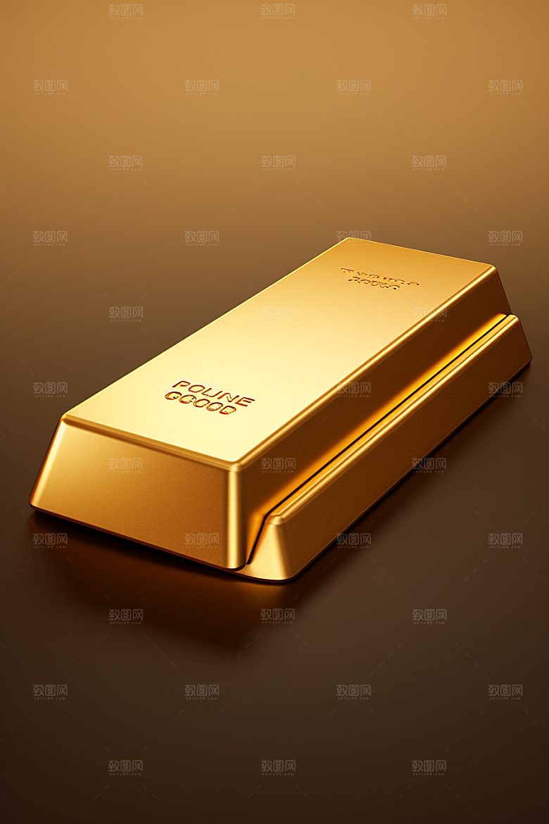 黄金理财产品金砖素材