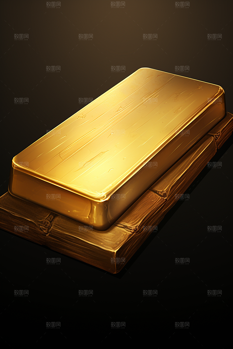 黄金金块金砖素材