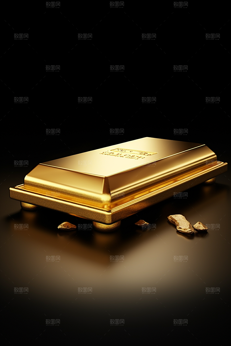 黄金金砖金块素材