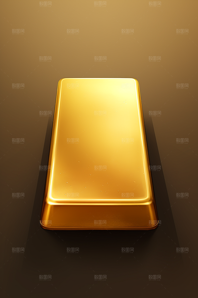 黄金理财产品金砖素材