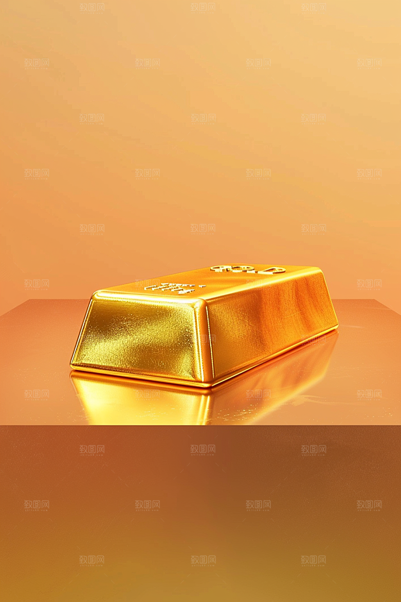 黄金金砖理财产品素材