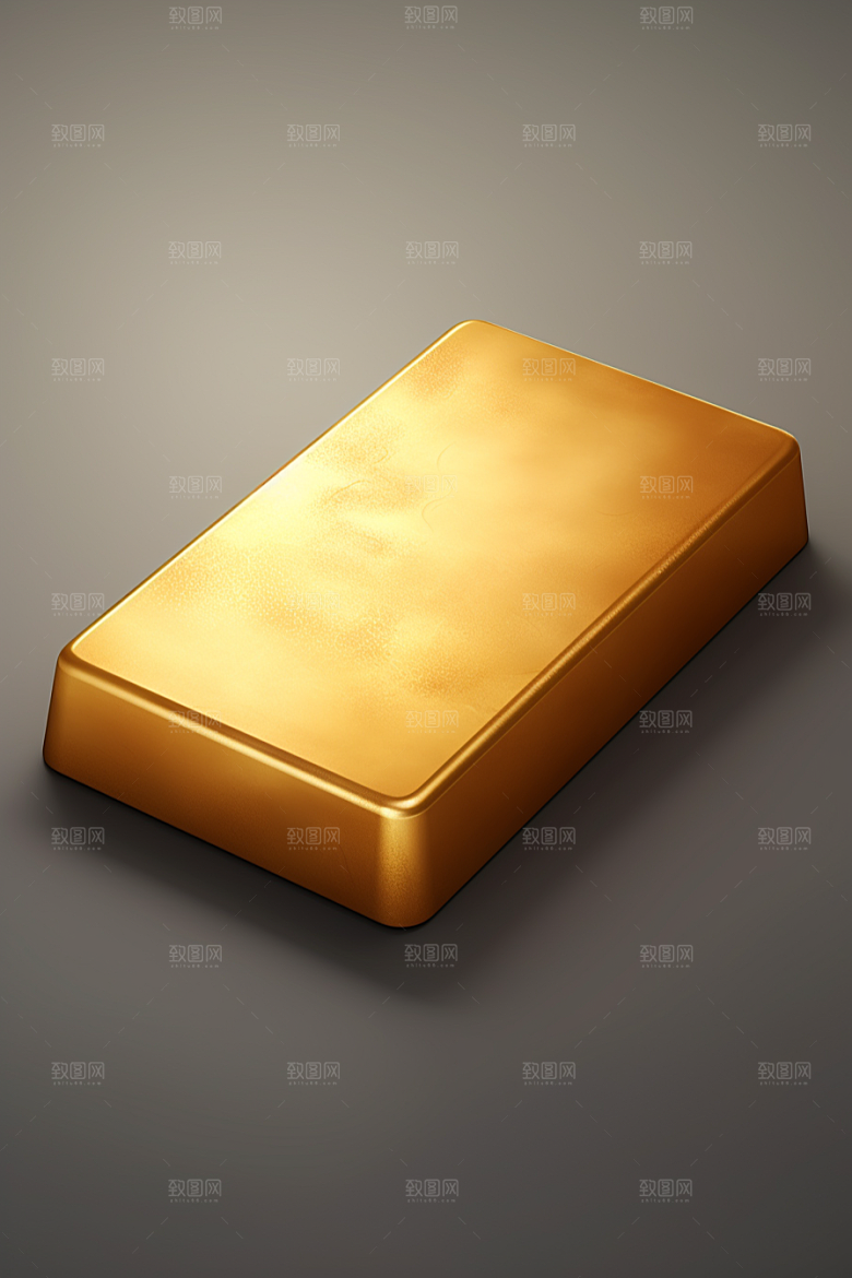 黄金贵金属金砖素材