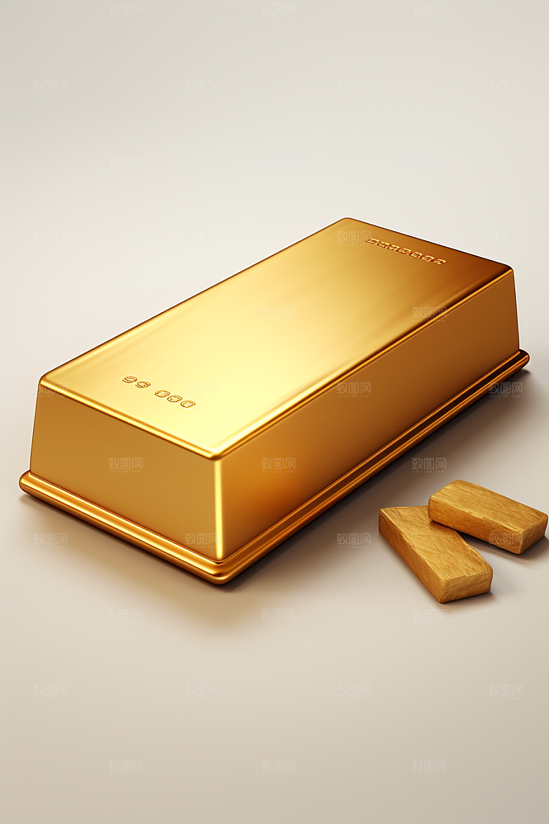 黄金金砖理财产品素材