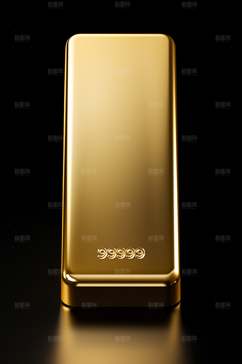 黄金金子理财产品素材