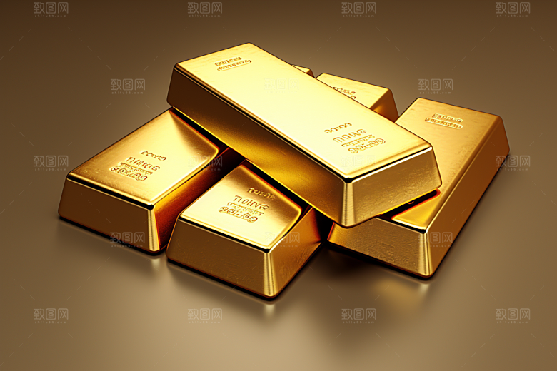 黄金金砖理财产品素材
