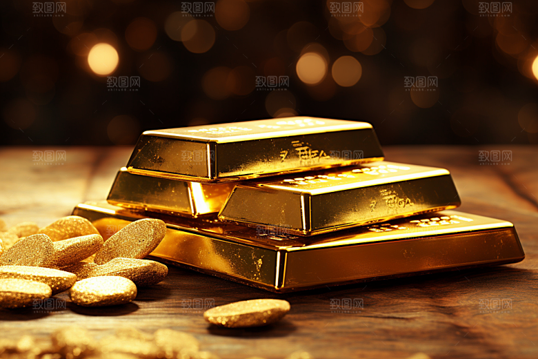 黄金财富富贵素材