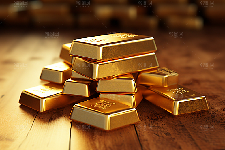 黄金金子理财产品素材