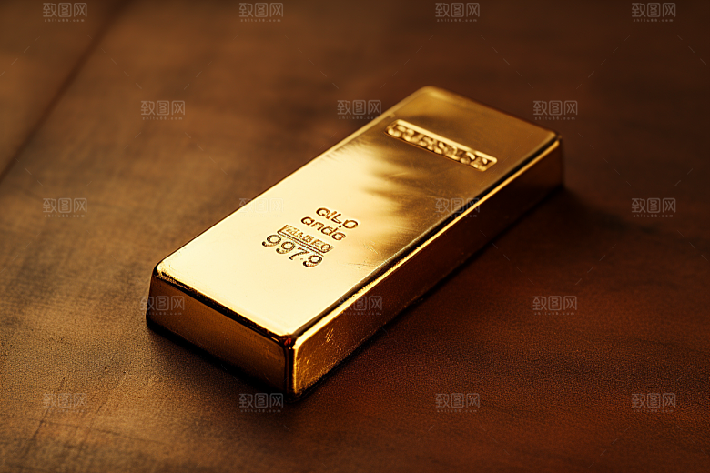 黄金金块理财产品素材