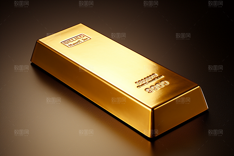 黄金金块富贵素材
