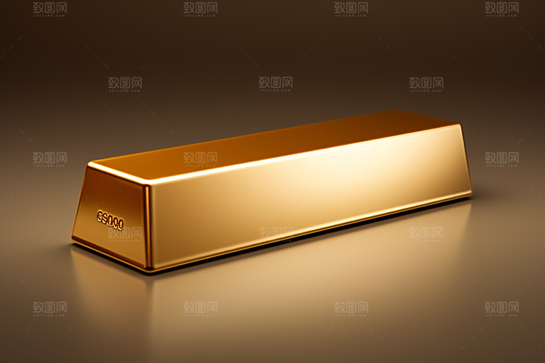黄金金块理财产品素材