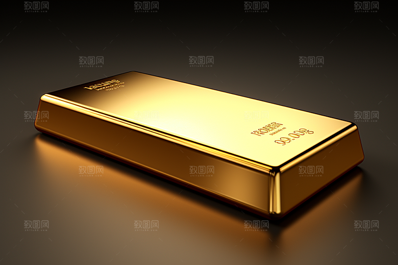 黄金贵金属金块素材