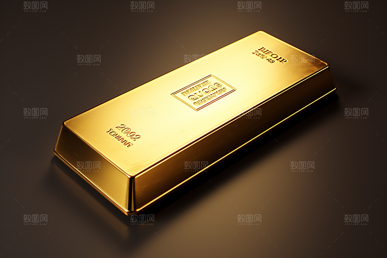 黄金金块富贵素材
