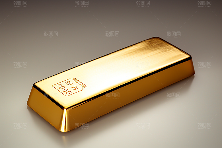 黄金理财产品金砖素材
